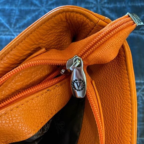 Valentina orange leather bag - Picture 4 of 9